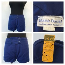 1970s Bobbie Brooks Short Shorts Blue size XS S Low Rise w/ Vintage Price Tag P6 - £14.90 GBP