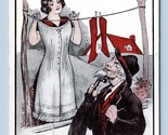 Hillbilly Comic in City Risque She Must Feel Cold UNP DB Postcard N9 - £5.93 GBP
