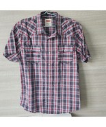 Levis Pearl Snap Button Country Western Short Sleeve Shirt Pockets Mens ... - £23.59 GBP
