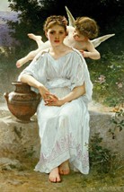 Painting Whisperings of Love by Bouguereau. Fantasy Repro Giclee Canvas - £7.46 GBP+