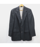 Vtg Cashmere Mens Suit Jacket Blazer 42 Black Rutland&#39;s Canterbury Colle... - £31.98 GBP