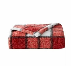 Fireside Plaid Soft And Warm Sherpa 50 X 60&quot; Throw Blanket T4103011 - £14.79 GBP