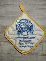 Vintage Fraternal Order of Eagles FOE First Lady Lucy Lainas Potholder 5 1/2&quot; - £10.67 GBP