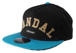 Official Vandal On The Sotto Berretto Leopardato con Falda O/S NERO Verde Blu - $17.23