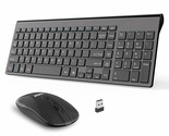 Wireless Keyboard And Mouse Combo, Compact Quiet Full Size Wireless Keyb... - £33.96 GBP