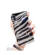Sparkly Phone Case Zebra Print Crystal Diamond Stones Make Customize - £22.01 GBP