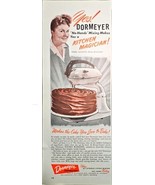 Dormeyer Kitchen Magician No hands Cake Maker 1947 Vintage Print Ad - $13.08 CAD