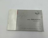 2004 Nissan Maxima Owners Manual Handbook G04B27009 - $14.84