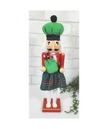 Scottish Bagpiper Nutcracker Kilt Red Green Plaid Bagpipes Christmas Woo... - £30.55 GBP