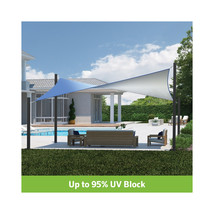 Coolaroo 12 x 8 ft. Dual Shade Rectangle Sail Kit Santorini - $217.52