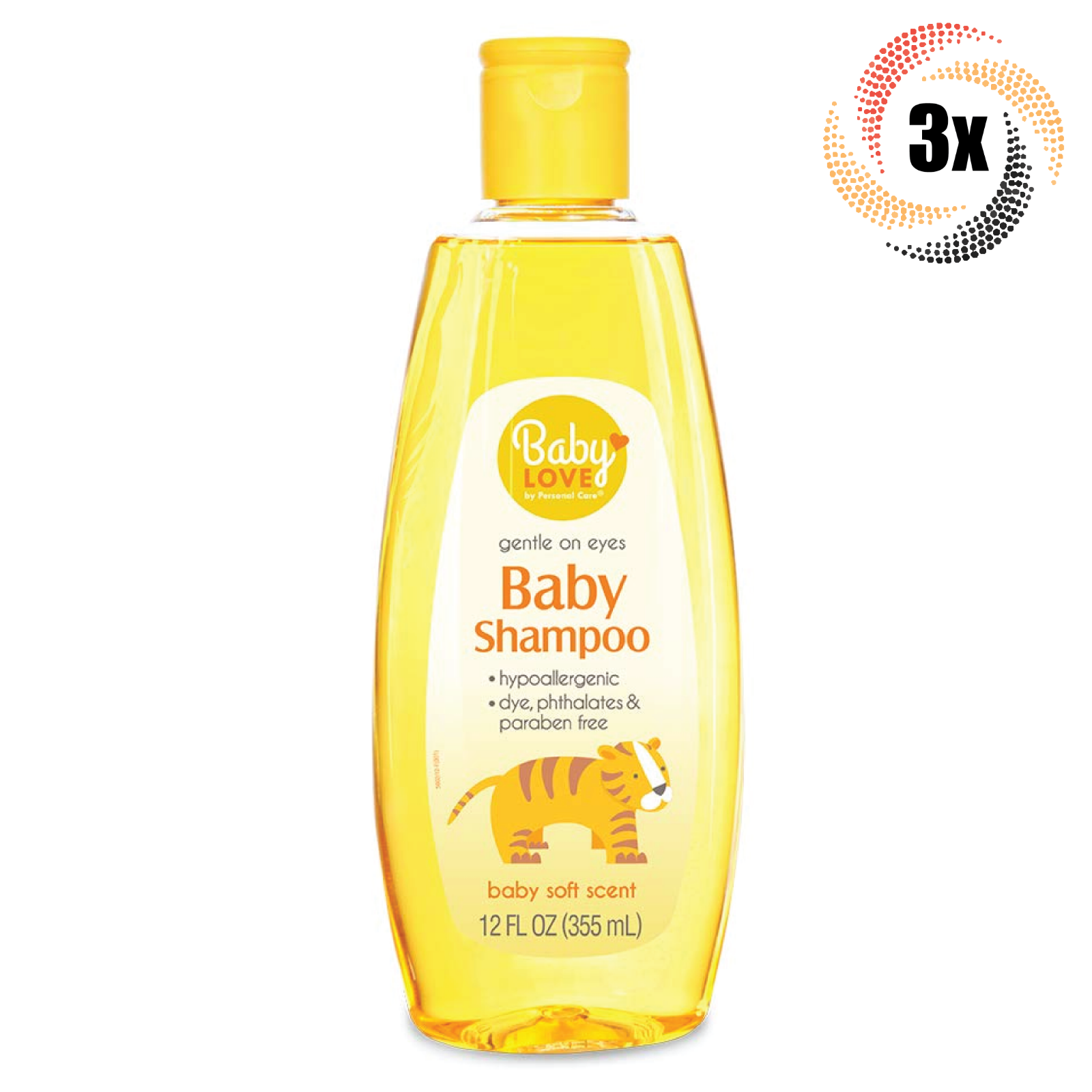 3x Bottles Baby Love Baby Soft Hypoallergenic Shampoo | 12oz | Fast Ship... - $21.51