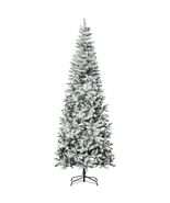 HOMCOM 9ft Slim Snow-Flocked Unlit Artificial Christmas Tree 1084 Tips - $284.50 CAD