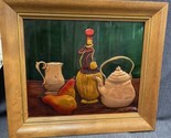 Vintage Dehl CopperCraft Embossed Picture in Wood Frame Colorful Painted... - $28.71