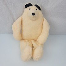 Woof And &amp; Poof Stuffed Plush Cream Ivory Sherpa Teddy Polar Bear Musical Wind - £47.36 GBP