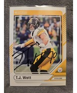 TJ Watt Signed Football Card Autographed Pittsburgh Steelers Auto - $23.00