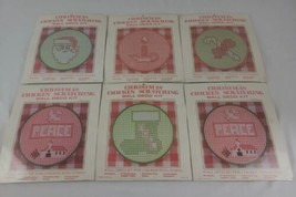 XMAS X Stitch Kit Lot 6 Farmhouse Country Buffalo Plaid Red Wall Decor NOS - $17.95