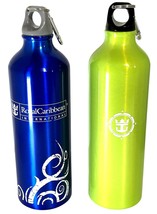 2PK Royal Caribbean 24oz Water Bottles Aluminum Screw Lids Green Blue - £12.31 GBP