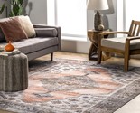 Nuloom Gracie Machine Washable Distressed Medallion Area Rug, 5&#39; X 8&#39;, P... - $88.94