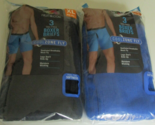 Six Fruit of the loom boxer briefs Size X-Large 100% Cotton Blue and Black - $26.68