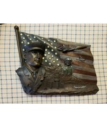 NEW 3D Resin Air Force Military Flag Sculpture Wall Art USA American Heroes - £23.65 GBP