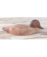 Unpainted Primitive Hand Carved Duck Decoy /  Display Peg Removable Head - £35.39 GBP