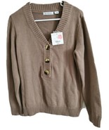 Womens Sweter size XL Liz Clainborne 100% cotton Brown - £34.11 GBP