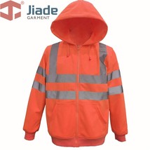 Adult High Visibility Warm pullover  Men&#39;s Work Reflective Hoodie EN471 ANSI Hoo - £100.98 GBP