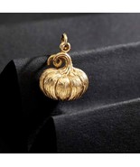 Bronze Dimensional Pumpkin Charm 19x13mm - £9.52 GBP