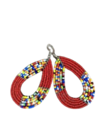 African Maasai Beaded Ethnic Tribal Earrings - Handmade in Kenya 32 - £7.89 GBP