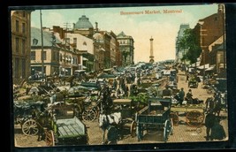 Vintage Postcard 1912 Cancel Bonsecours Market Montreal Canada City Street - £10.05 GBP