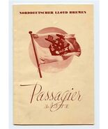 S S Columbus 1929 Passenger List Norddeutscher Lloyd Bremen to New York - $34.74