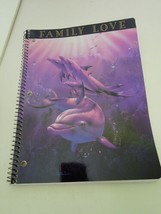 Art Of Christian Riese Lassen Writing Notebook Dolphins Purple Family Lo... - $32.94