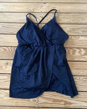 Anne Cole Women’s One Piece skirted Swimsuit Size 12 Black S2 - $19.70