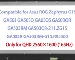 15.6&quot; Replacement For Asus Rog Zephyrus G15 Ga503 Ga503Q Ga503Qs Ga503Qr... - $222.99