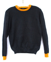 Brooks Brothers Fleece Boys Large Sweater Blue Cotton Knit Contrast Cuff... - £18.97 GBP