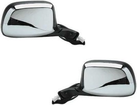 Mirrors For Ford Truck Bronco 1992 1993 1994 1995 1996 Chrome Black Powe... - $121.51