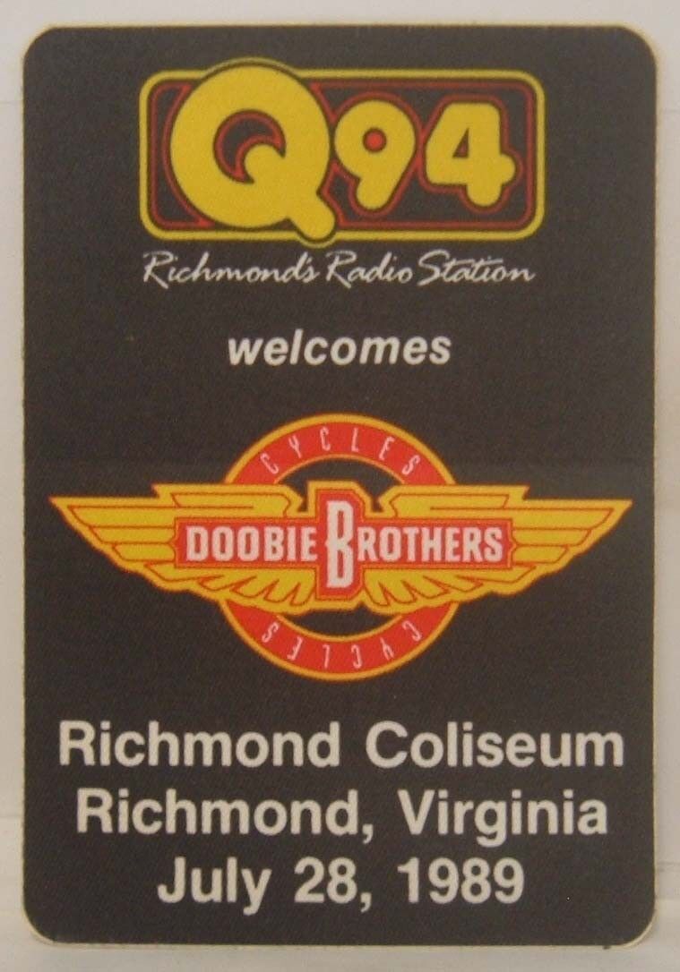 THE DOOBIE BROTHERS - VINTAGE ORIGINAL 1989 CONCERT TOUR CLOTH BACKSTAGE... - $10.00