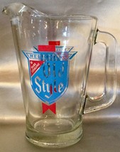 HEILEMAN&#39;S OLD STYLE BEER VINTAGE GLASS PITCHER - Mancave Decor! Chipped - £9.90 GBP