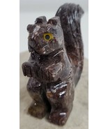 Hand Carved Stone Soapstone Squirrel Figurine Made In Peru Brown Squirre... - £7.28 GBP