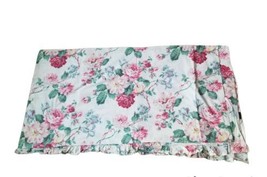Vintage Ralph Lauren Lorraine Floral Queen flat sheet Ruffle Edge - $94.05