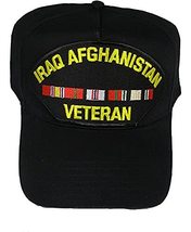 EC Iraq Afghanistan Veteran w/3 Ribbons HAT - Black - Veteran Owned Busi... - £18.37 GBP