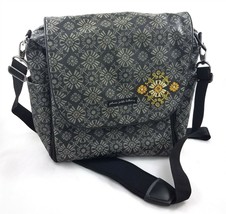 Petunia Pickle Bottom Glazed Boxy Backpack Diaper Bag Dark Gray Yellow - £31.70 GBP