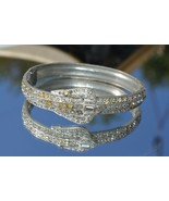 Antique Victorian Pave Rhinestone Bracelet Buckle style Hinged - $889.33 MXN