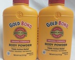 2X Gold Bond Original Strength Body Powder  Triple Action With Talc 4 Oz... - £27.32 GBP