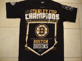 NHL Boston Bruins 2011 Stanley Cup Champions Black T Shirt Men&#39;s size S - £12.56 GBP