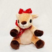 Clarice Reindeer Plush Dan Dee Animated Musical 2013 Rudolph Red Nosed 8&quot; - £17.83 GBP