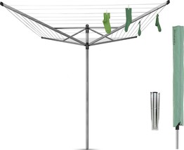 Clothes Line Rotary Outdoor Laundry Dryer Garden Drying Rack Folding Adj... - £156.82 GBP