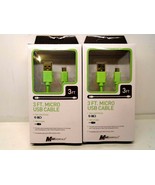 (SET OF 2) 3 FT. MICRO USB CABLE  MOBIL ESSENTIALS, SYNC AND CHARGE, MIC... - £9.54 GBP