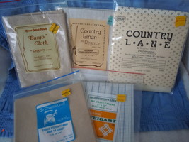 Aida Counted Cross Stitch Fabric Assorted Lot of 5 New   - $6.99