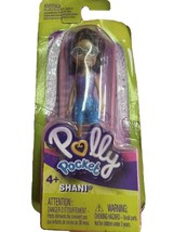 Mattel 2021 Polly Pocket Shani 3.5" Doll Blue Shorts & Striped Shirt - $7.69